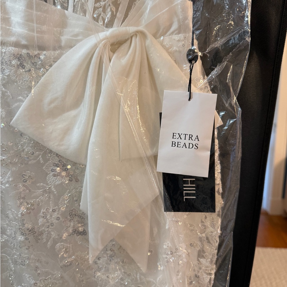 Sherri Hill Ivory Sparkle Lace Dress - Picture 4 of 6